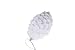 Clever Creations Pinecone Christmas Ornament Set of 4 Pieces, Shatterproof Holiday Décor for Christmas Trees, White
