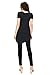 MBJ WT638 Short Sleeve Shirts for Womens Tops Casual V-Neck Summer Clothes Asymmetrical Tunic Blouses L Black
