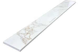 Threshold.Shop Calacatta Gold Engineered Marble Threshold for Shower Curb, Bathroom Vanity Backsplash, Window Sill, Door Transitions (4" x 36")