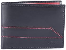 Velez Genuine Real Full Grain Men Leather Trifold Thin Slim Medium ID Card Wallet Billetera Carteras Cuero de Caballeros Hombres Originales Black