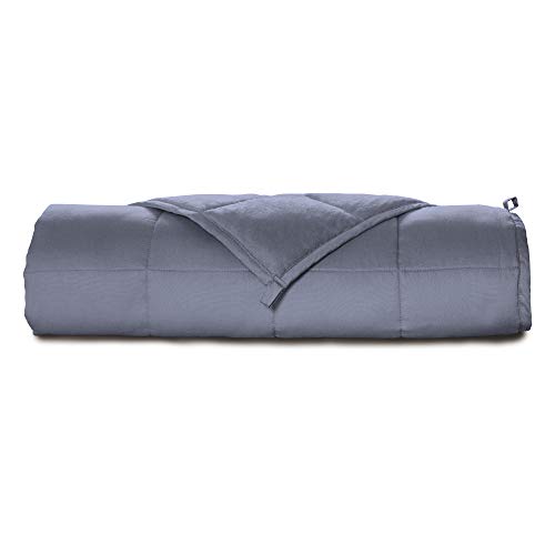 Living Essentials Premium Weighted Blanket (15 lbs, 48"x72" Twin Size