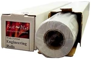 FASTPLOT 20 lb. Bond Plotter Paper 92 Bright 17" x 300' 2" Core - 8 Rolls