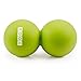 YOGU Peanut Double Ball or Set of 2 Firm Massage Lacrosse Balls for Myofascial Release, Trigger Point Therapy, Muscle Knots, and Yoga Therapy Massage Ball (1 Double Ball - Green)