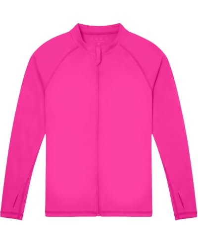 Roadbox UPF 50+ Boys Zip Up Rash Guard Kids Long Sleeve Swim Shirt at Amazon