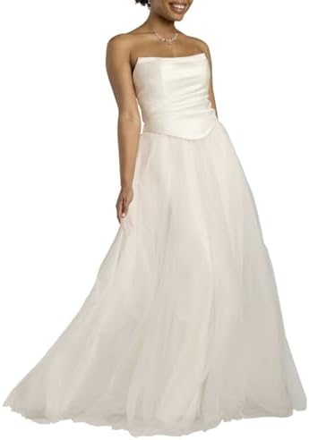 david's bridal drop waist wedding dress As Is Drop Waist Beaded Applique Wedding Gown