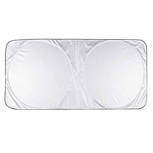GYMNASTIKA Dubbele Cirkel Auto Voorruit Zonnewarmte Blokkeren Anti-UV Cover Protector om uw voertuig koel en schade vrij…