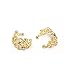 HONBAY 4PCS Flower Hollow Ear Cuff Wrap Clip Non-Piercing Alloy Fashionable Fake Earrings for Women and Girls,Golden and Silver