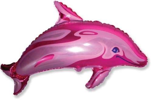 Toyland® 71cm (28") Pink Dolphin Shaped Foil Balloon - Children's Party Decoration