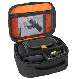 PGmoon Mic Carry Case Compatible with Shure SM7B/MV7/MV7X Vocal Dynamic Microphone Storage Bag Features Fixing Band & Removable Dividers to Protect Mic