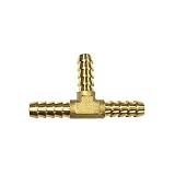 NIGO 3-Way Tee Brass Hose Fitting (1, 3/8" x 3/8" x 3/8" Barb)