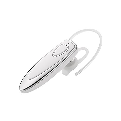 DISUNME Wireless Bluetooth Headset Built in Mic for all Bluetooth Smartphone and Can play 9 hours (White)