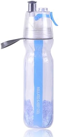 Ali yee 500ml Ice Cold Bottle Insulated Water Bottle with Straw BPA Free Sports Bullet-style Mist Spray Squeeze Bottle Double Wall Wide Mouth Vacuum Silicone Classic Loop Top Bottle Outdoor