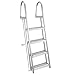RecPro Marine Pontoon Boat Dock Heavy Duty Aluminum 4 Step Removable Boarding Ladder AL-A4…