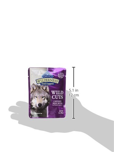 BLUE BUFFALO WILDERNESS WILD CUTS TRAIL TOPPERS CHUNKY BITES IN HEARTY GRAVY – BEEF – 3 OZ