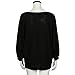 haoricu Women Blouse, Fall Women Oversized Batwing Knitted Pullover Loose Sweater T Shirt (Black, One Size)