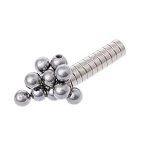 JUNESUN 12Pcs Screw Ball + Round Magnetic Bracket for 3D Printer Reprap Delta Kossel K800