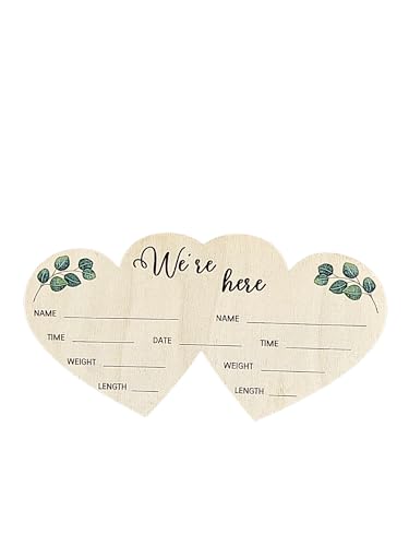 Twin Birth Announcement Sign Newborn Sign Twins Baby Announcement