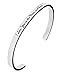 Kendasun Jewelry I Love You to the Moon and Back Inspirational Messaged Cuff Bracelet Bangle (White)