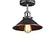 YOBO Lighting Vintage Industrial Semi Flushmount Mini Ceiling Light