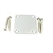 Greenten Chrome 4 Bolt Neck Plate Plain with Screws for FD Strat Tele Basses Replacement