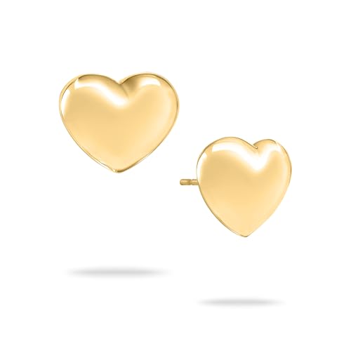 Echtzeit Pendientes EJ-0037-E-11 IP oro, 1,1 cm, Acero inoxidable, Sin piedra preciosa