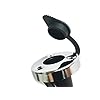 Pactrade-Marine-Black-Rubber-Cap-2-Prong-Stern-Light-Pole-Base-Silver-Top-Socket-Plug-In Pactrade-Marine-Black-Rubber-Cap-2-Prong-Stern-Light-Pole-Base-Silver-Top-Socket-Plug-In
