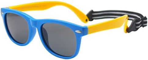 Infant Toddler Baby Flexible UV Protection Polarized Sunglasses Small for Age 0-2 with Strap