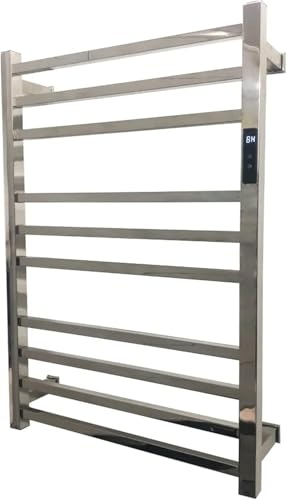Toalheiro Térmico Grande Quadrado Inox Bivolt com Timer Embutido - Kzi (Fio Lado Esquerdo, Grande)