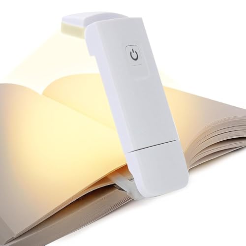 Luz de Leitura Recarregável USB com Clipe Braço Flexível e 3 Modos de Cor - Cores sortidas