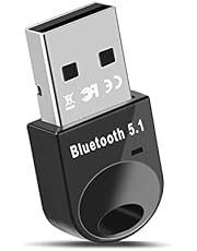 Bluetooth Adapter for Pc, 5.1 Bluetooth Dongle Supports Windows Windows 11/10/8.1/7 Desktop Laptop, USB Bluetooth Adapter for Bluetooth Speaker, Headset, Keyboard, Mouse, Game Controller Black