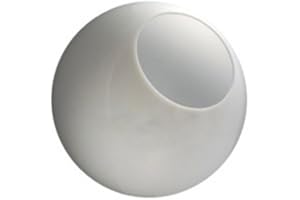 HENGULUS 12 in. White Acrylic Globe - with 5.25 in. Neckless Opening - American PLAS-12PW