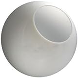 6 in. White Acrylic Globe - with 3 in. Neckless Opening - American 3201-50630-083