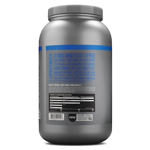 Isopure Protein Powder, Creamy Vanilla Whey Isolate with Vitamin C