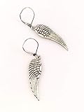Angel Wing Medium Sized Pewter Earrings