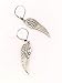 Angel Wing Medium Sized Pewter Earrings