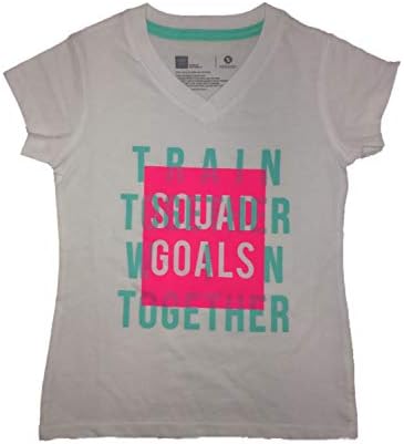 Girls White Squad Goals T-Shirt Train Together Tee Shirt XXS 4/5