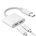AD ADTRIP USB C Headphone and Charger Adapter USB C Audio and Charging Adapter USB C Splitter Compatible with Google Pixel 3/3 XL/4/4 XL, Samsung Galaxy S20 ultra/S20+/S20/note 10+/10/Tab S6/S5e