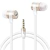 Quntis Antibruit Ecouteur Intra-Auriculaires avec Blanc Diamant Brillant Kit Piéton Stéréo Filaire pour Téléphone…