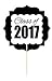 CakeSupplyShop Class of 2017 Graduation Party Supplies Collection (12pk Novelty Cupcake Picks - Black)