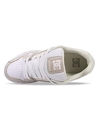 DC Men's Stag Skate Shoe, White/Stone, 10