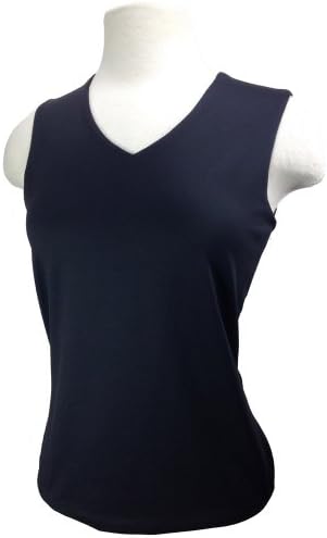 LBH Women's Double Front Sleeveless Top-Large-Black