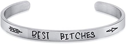 Friendship Bracelet Sister Jewelry-Not Sisters by Blood But Sisters by Heart-Best Friends Bangle