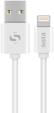 Sista Joy 3.3ft(1m) Lightning to USB Data Cable, ABS+Environmental PVC, Data &amp; Sync &amp; Fast Charging for iPhone, iPad and More (White)