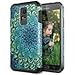 SMART LEGEND Galaxy S5 Case, SmartLegend 2 in 1 Hybrid Dual Layer Heavy Duty Protection Impact Resist Armor Protective Case with Shockproof Rubber Bumper for Samsung Galaxy S5 - Lotus Flower
