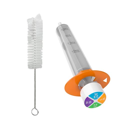 EZY DOSE Kids Baby Oral Syringe & Dispenser with Cleaning Brush, True Easy Desi…