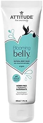 Attitude Blooming Belly Natural Body wash - Argan - PH neutral, Apple Blossom, 8 oz (Pack of 2)