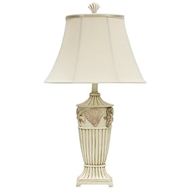 Collective Design 720354120956 Nautical Coastal Starfish, Seahorse, and Seashell Table Lamp, Cream 31PXolDGlzL. SS280