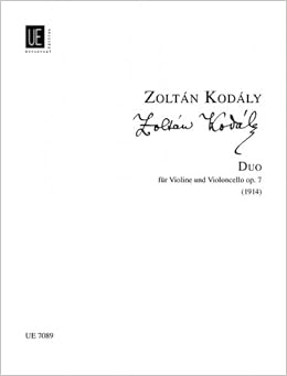 Amazon Com Kodaly Duo For Violin And Cello Op 7 9790008008641 Zoltan Kodaly Books