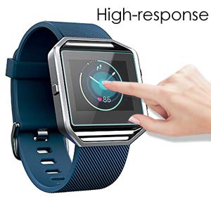 CAVN 3 Pack Screen Protector Compatible with Fitbit Blaze, Tempered Glass Waterproof Screen Cover Saver [Crystal Clear] [Anti-Scratch] [No-Bubble] - Thumbnail 5