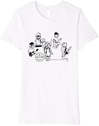 Womens New Local Cartoon Band T-Shirt Large White